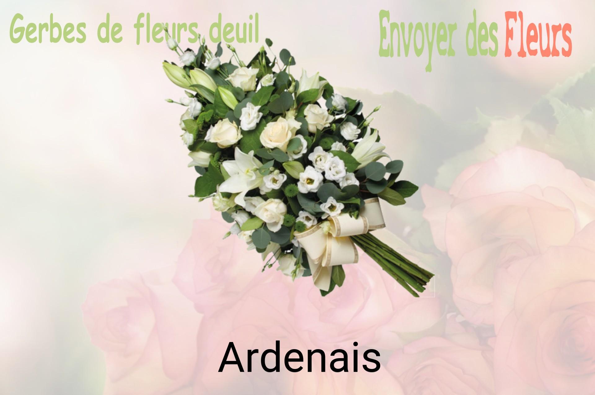 Gerbe de fleurs de deuil livrée à Ardenais